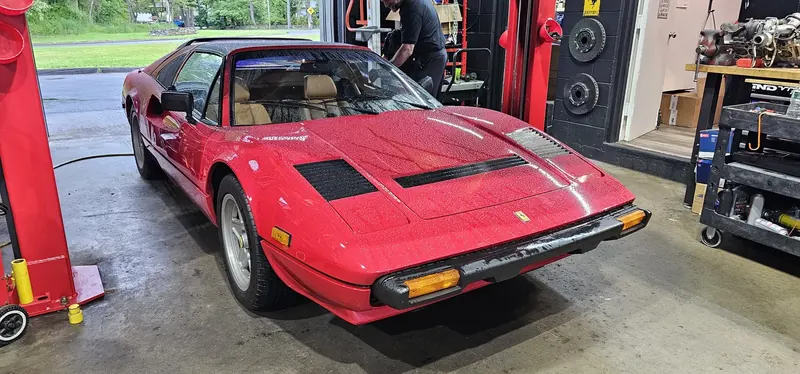 Classic Ferrari 308 in the bays