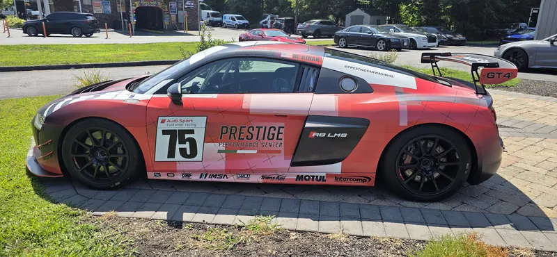 Our Audi R8 LMS GT4 in the Prestige Performance Center livery