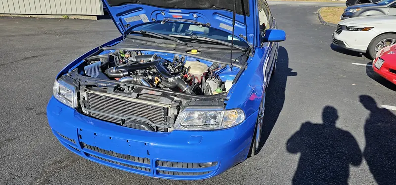 Twin-turbo 2.7T engine bay on the B5 S4