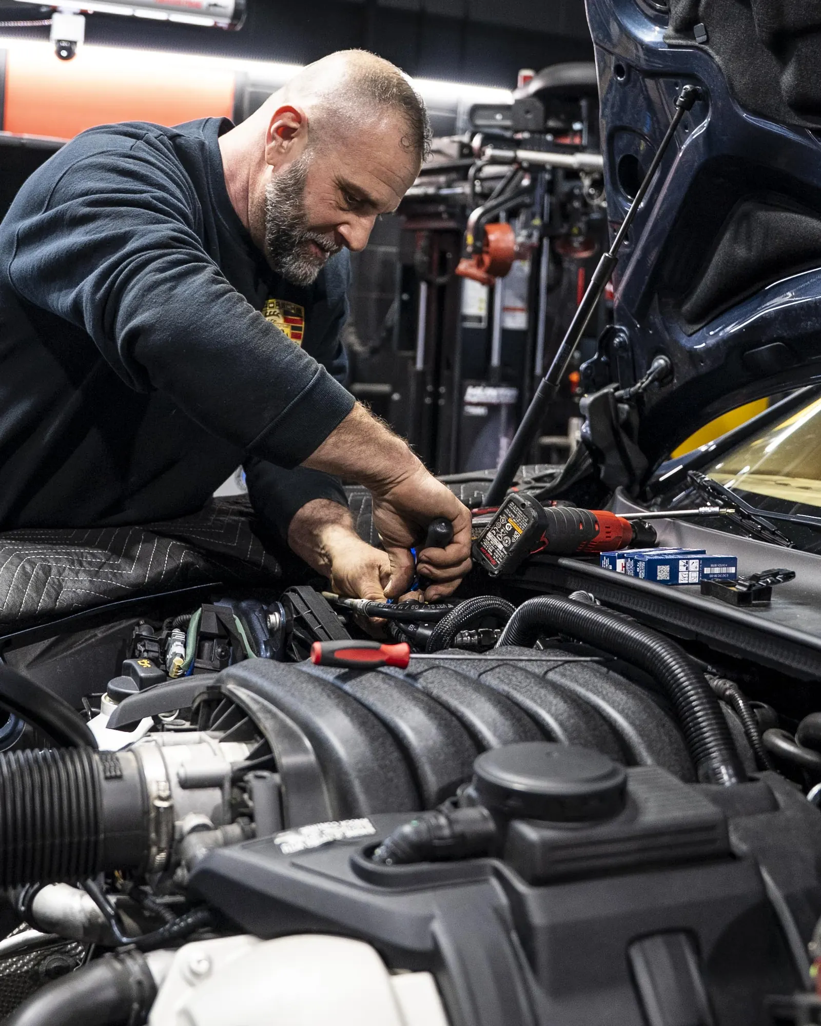 Electronics installation work at Prestige Performance Center
