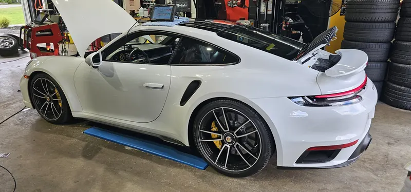 992 Turbo S side profile in the shop