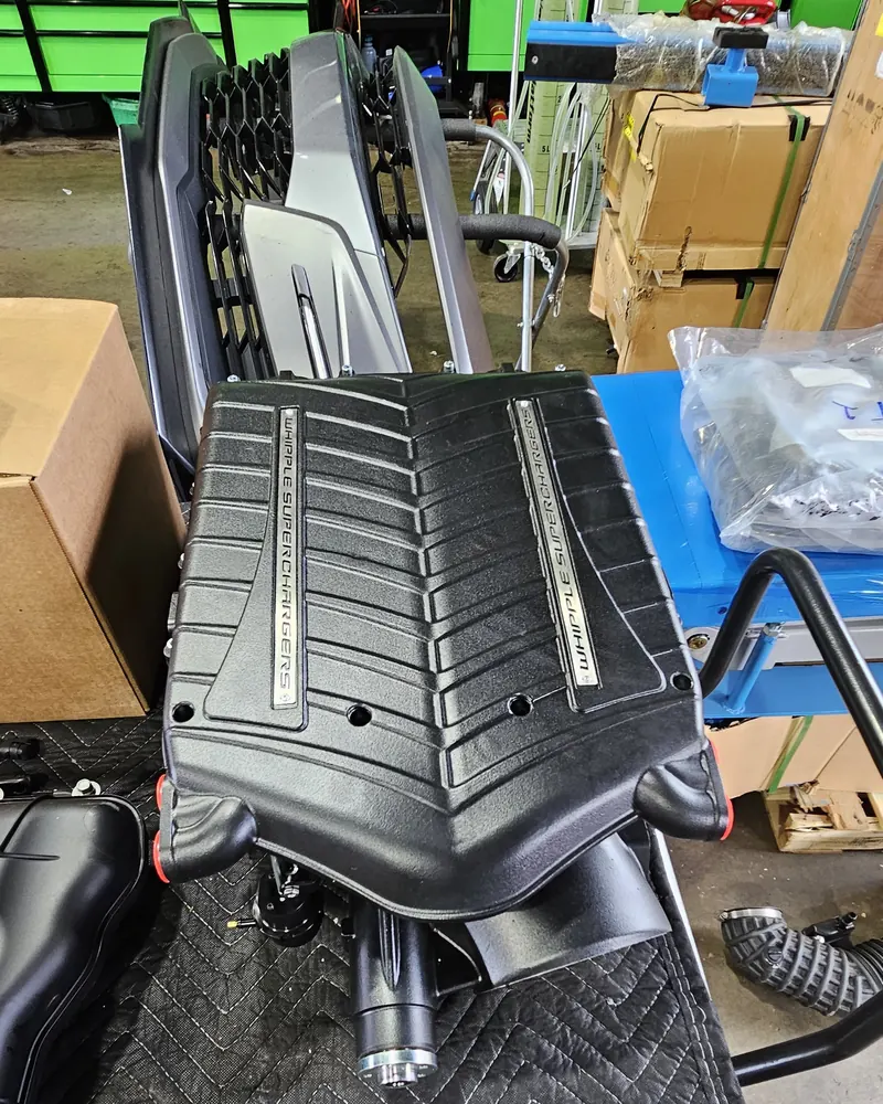 Whipple twin-screw supercharger ready to go on